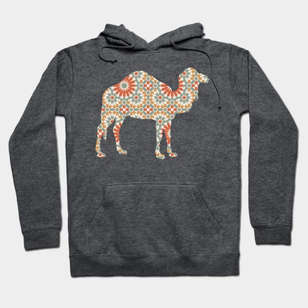 Camel Silhouette with Pattern Hoodie by deificusArt